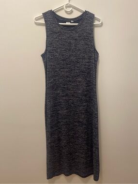 GAP Heathered Navy Marl Sleeveless Midi Dress